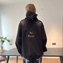MIICHOUS 1st 3A Graphic Oversized Hooded Windbreaker