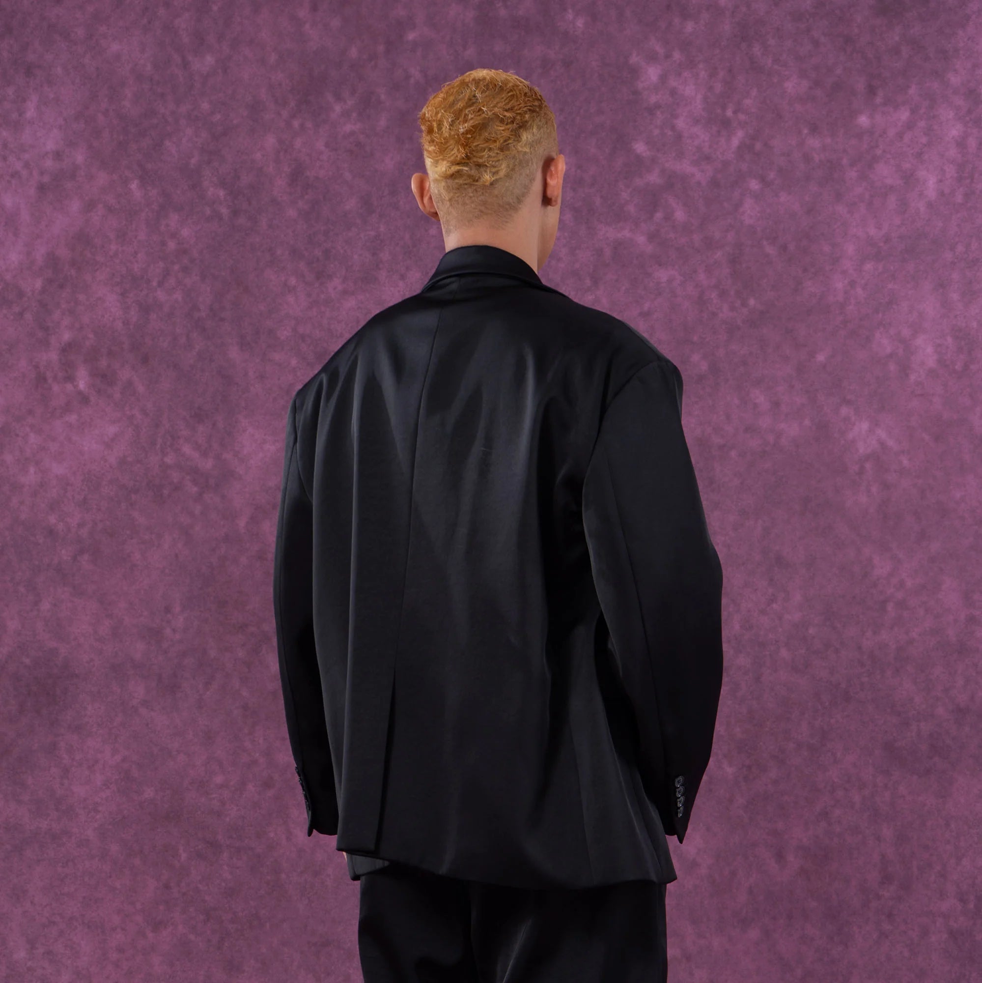 CLP Satin Double-Breasted Oversized Blazer