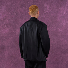 CLP Satin Double-Breasted Oversized Blazer