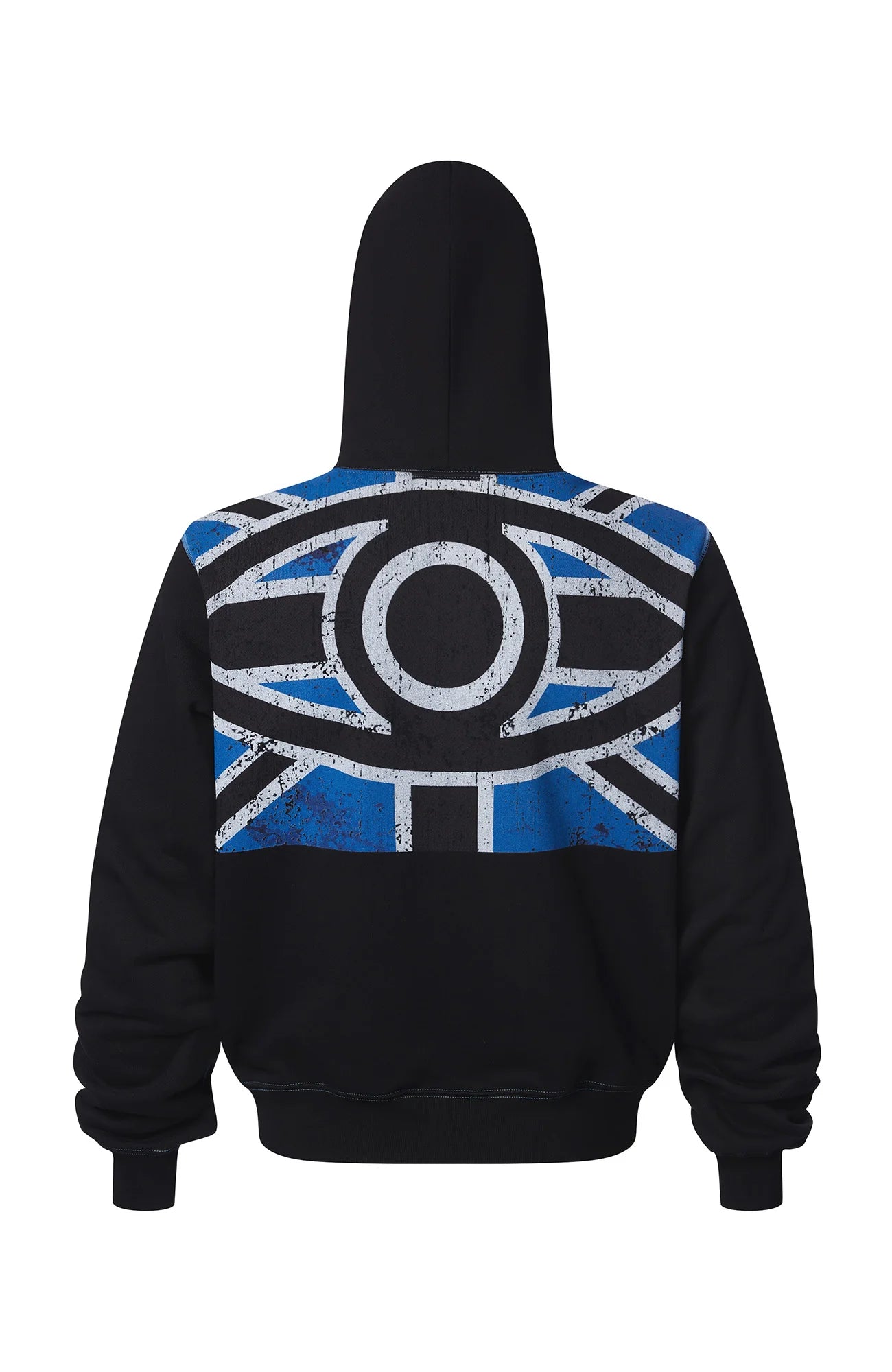 PHANTOMHUNTER Diamond Graphic Cropped Zip Hoodie