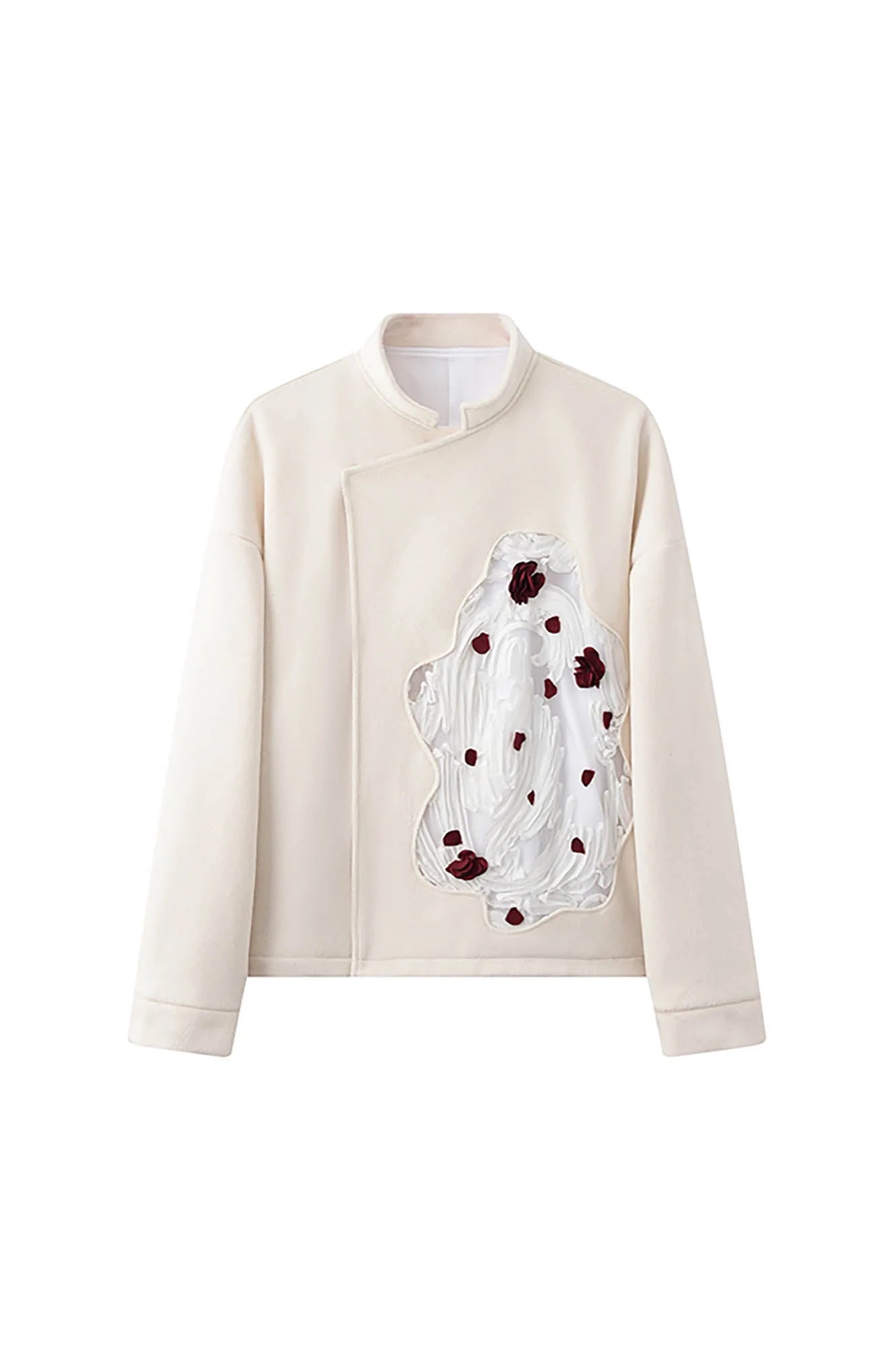 JIECHI Pond Bloom Mandarin Collar Blazer