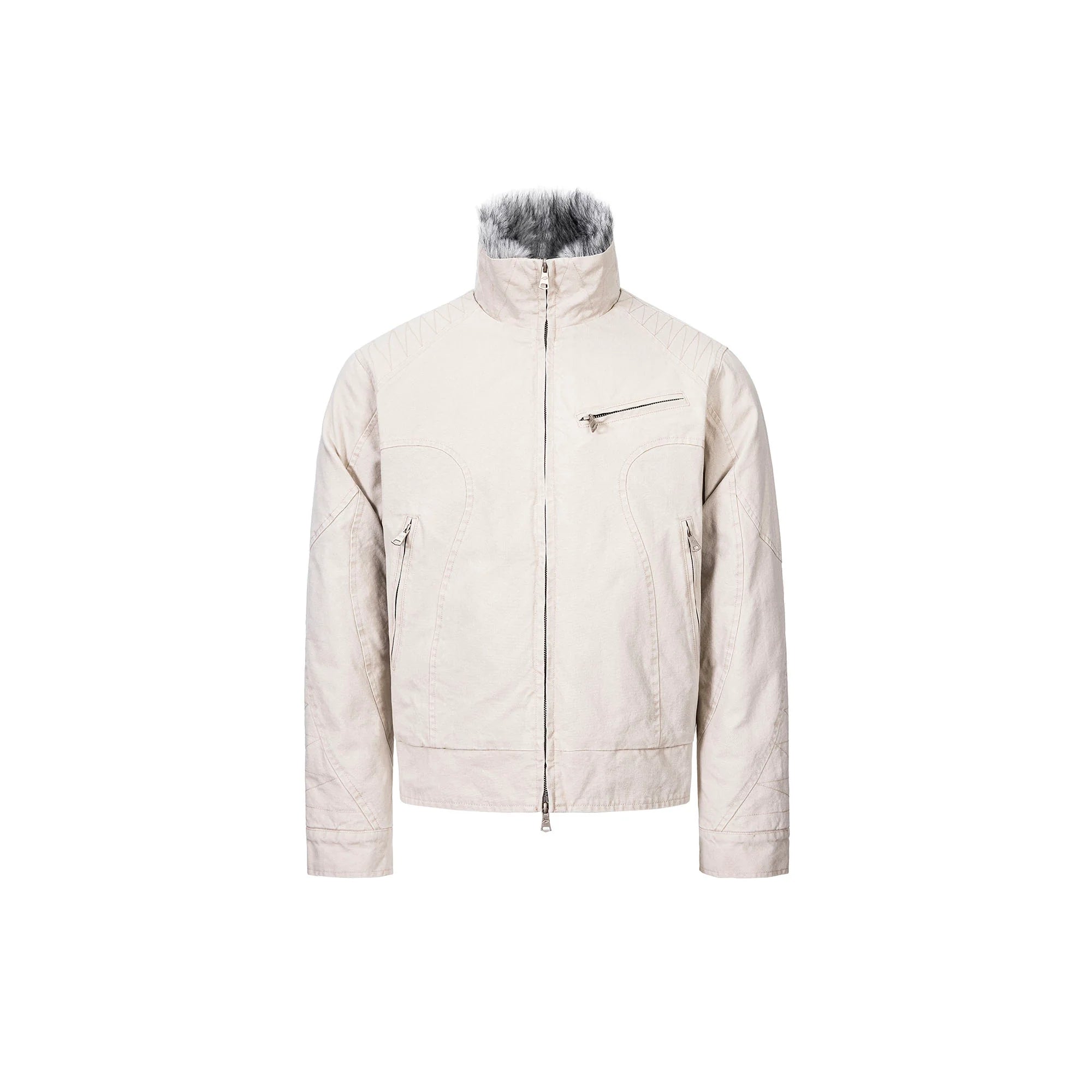 CATSSTAC Faux Fur Lining Washed Jacket