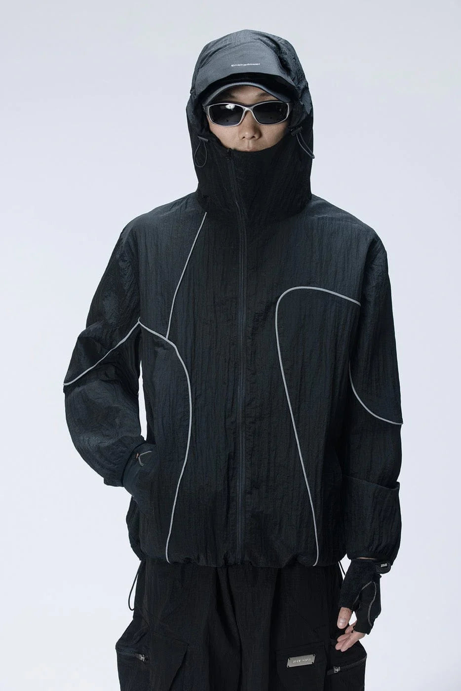 ENSHADOWER Reflective Stripes UV-Protection Crinkled Jacket