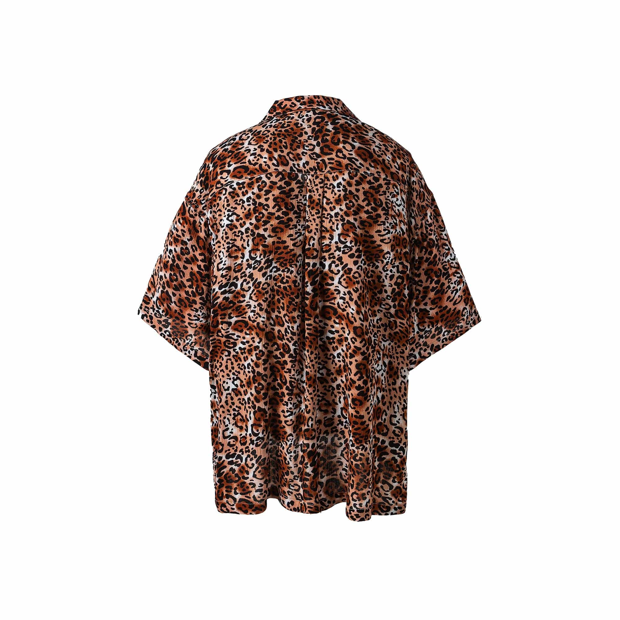 ME DA IGUAL Classic Leopard Full-Print Half Shirt