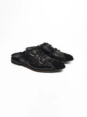 RICHILL Turkish Cowhide Brogue Monk Mule Loafers