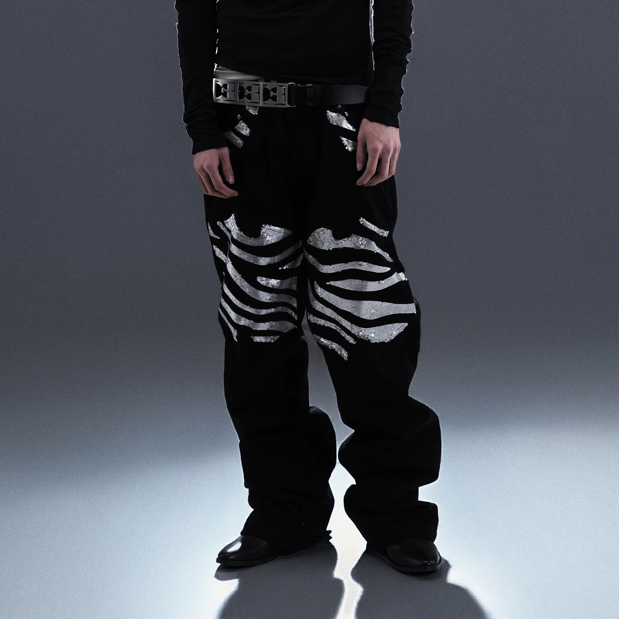 PCCVISION Silver Tiger Sequin Jeans