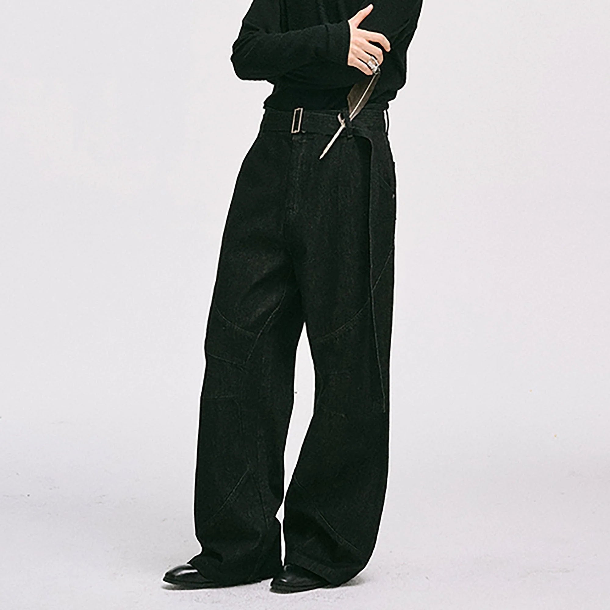 CATSSTAC Essential Panel Belt Wide-Leg Jeans