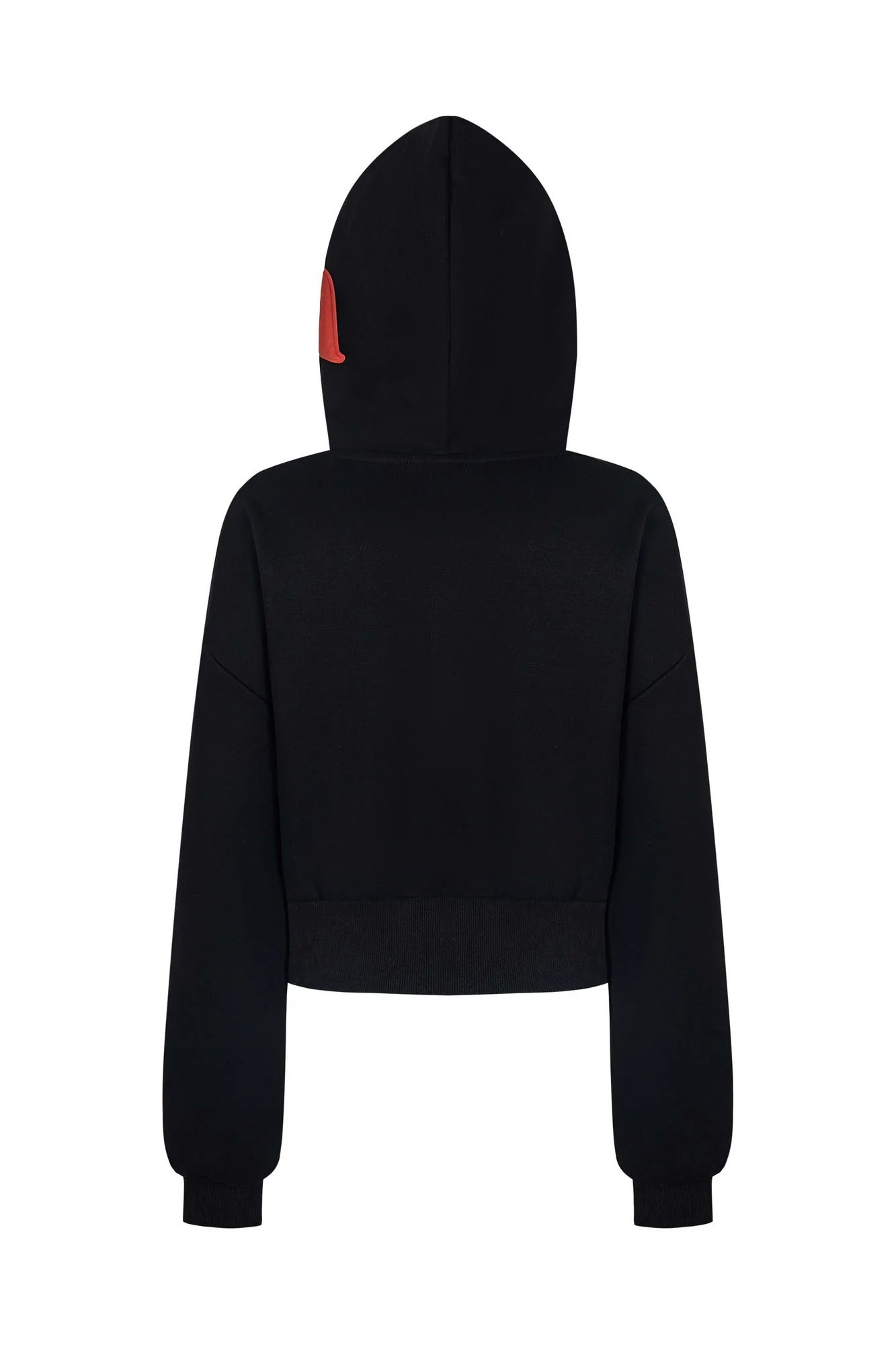 CLP Letter Patch Cropped Zip-Up Hoodie