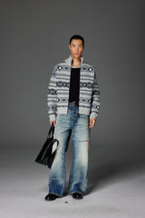 CATSSTAC Whisker Washed Button-Up Jeans