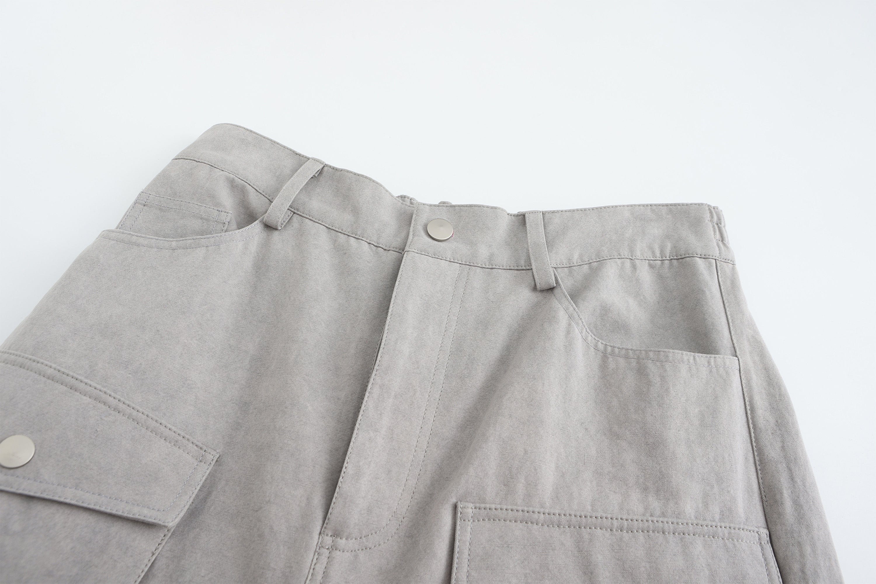 VANN VALRENCE Detachable Washed Multi-Pocket Cargo Pants
