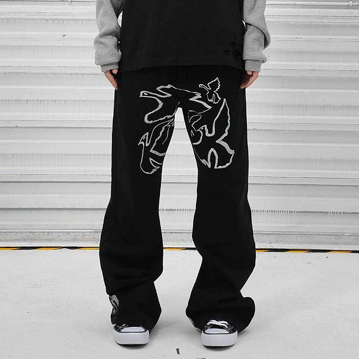 VINKID Flock of Doves Graphic Jeans