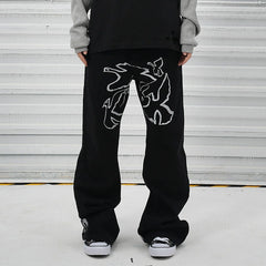 VINKID Flock of Doves Graphic Jeans