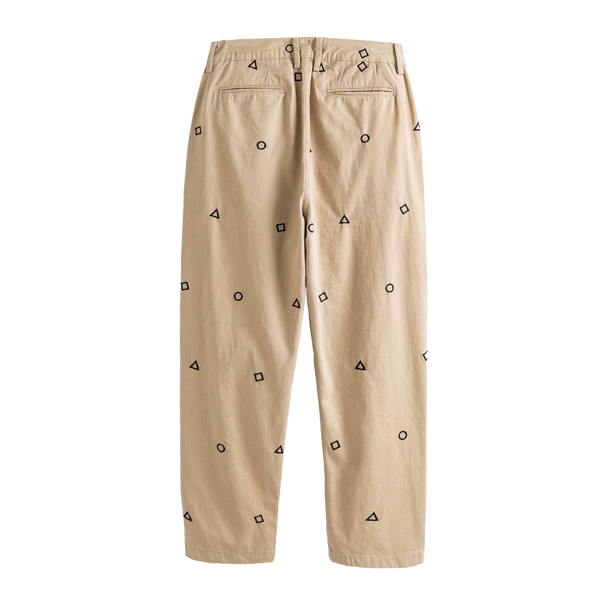 ME DA IGUAL Geometric Embroidered Oversized Tapered Pants