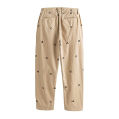 ME DA IGUAL Geometric Embroidered Oversized Tapered Pants