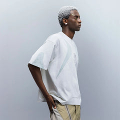 XIPHEVIL Curve Spliced Quick-Dry Sorona T-Shirt Ice