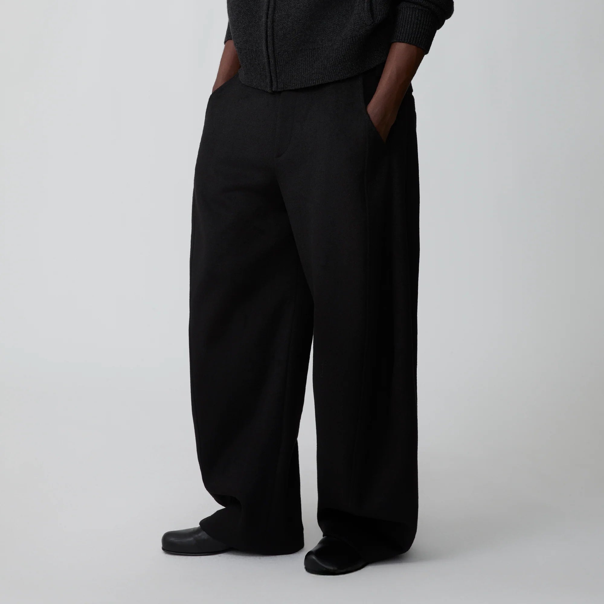 OPICLOTH Essential Wool-Blend Barrel Pants