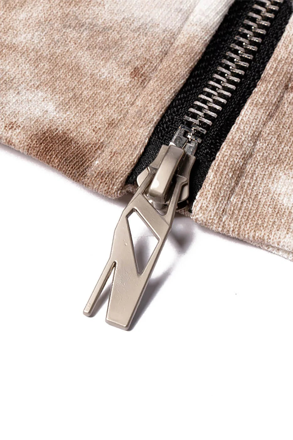 RELABEL Washed Cement-Dyed Double-Hat Zip-Up Hoodie