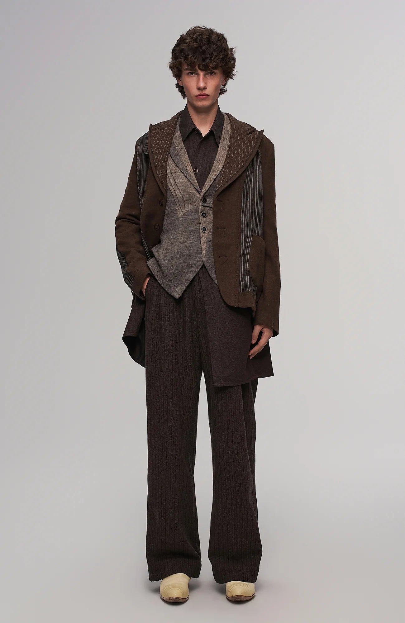 ILNya Nieternite Nifutur Deconstructed Paneled Belted Vest