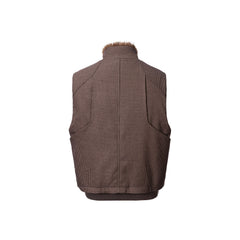 CATSSTAC Reversible Plaid Faux Fur Vest