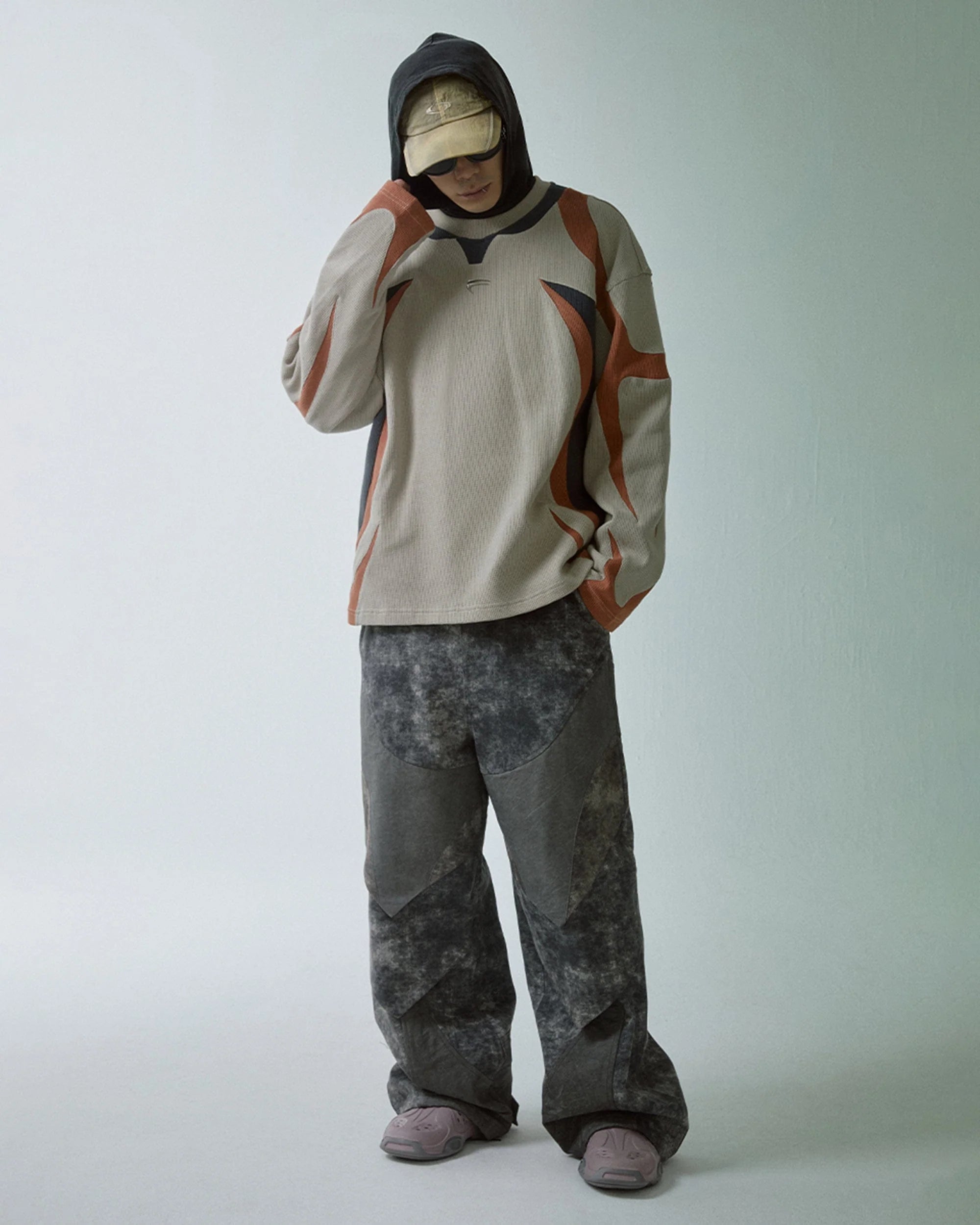 F2CE Modern Deconstructed Waffle Sweatshirt