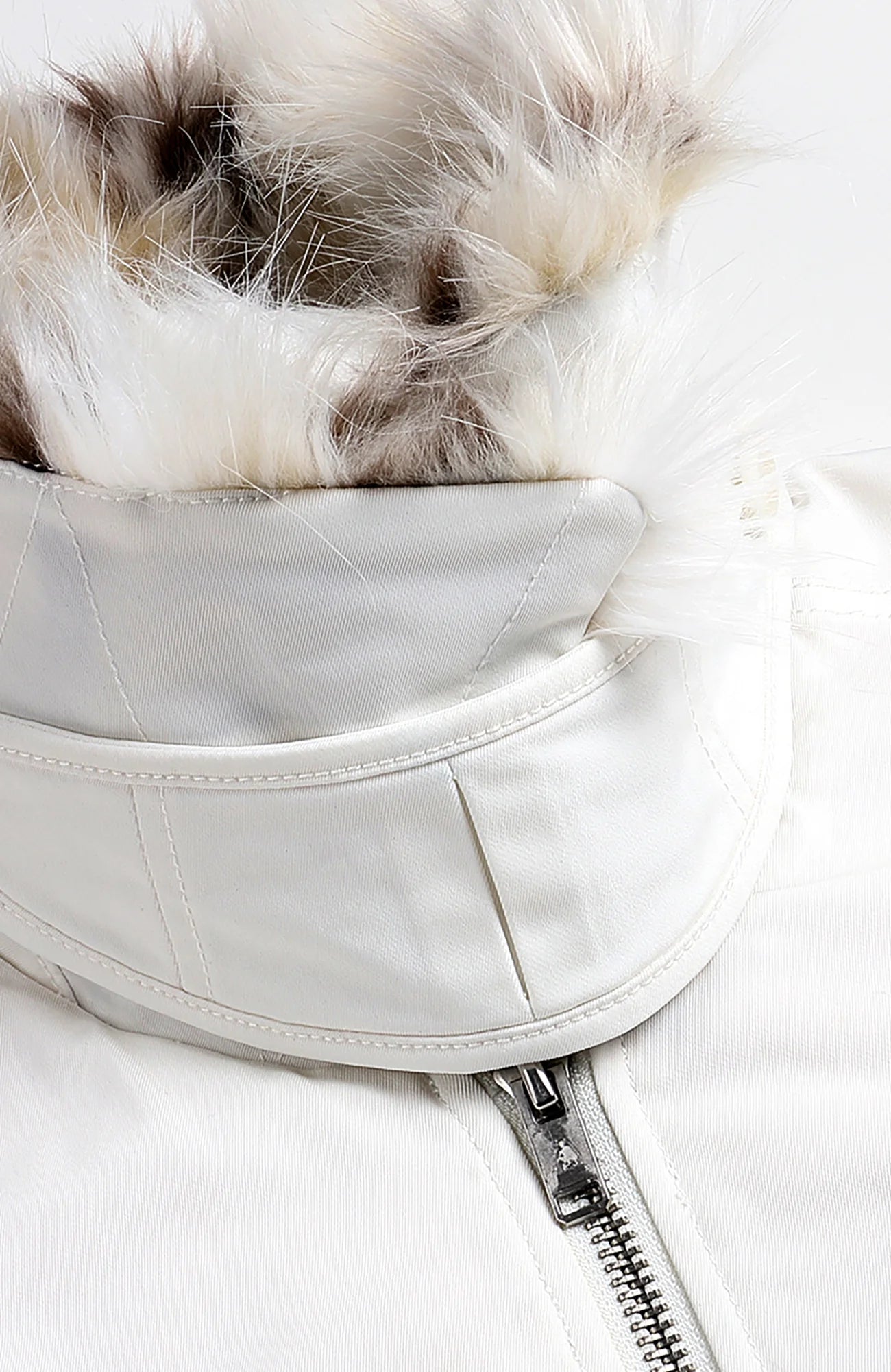 FACEONLAB Faux Fur Collar Utility Bomber Jacket