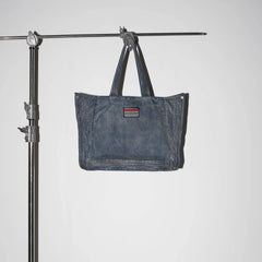 LABELROOM Modern Washed Foldable Denim Tote Bag