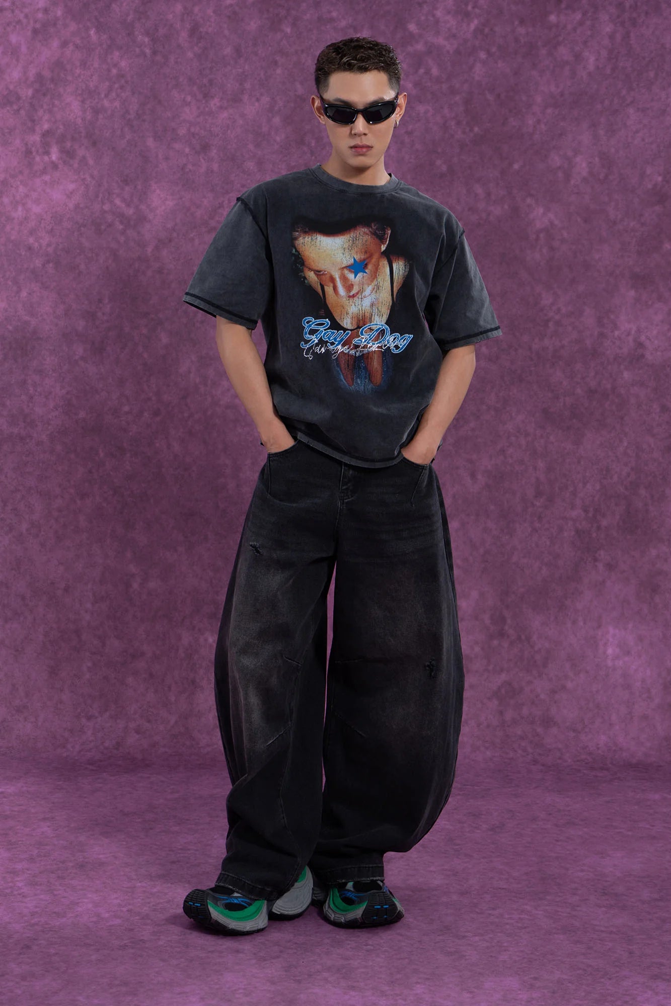 CLP Washed Balloon-Leg Jeans