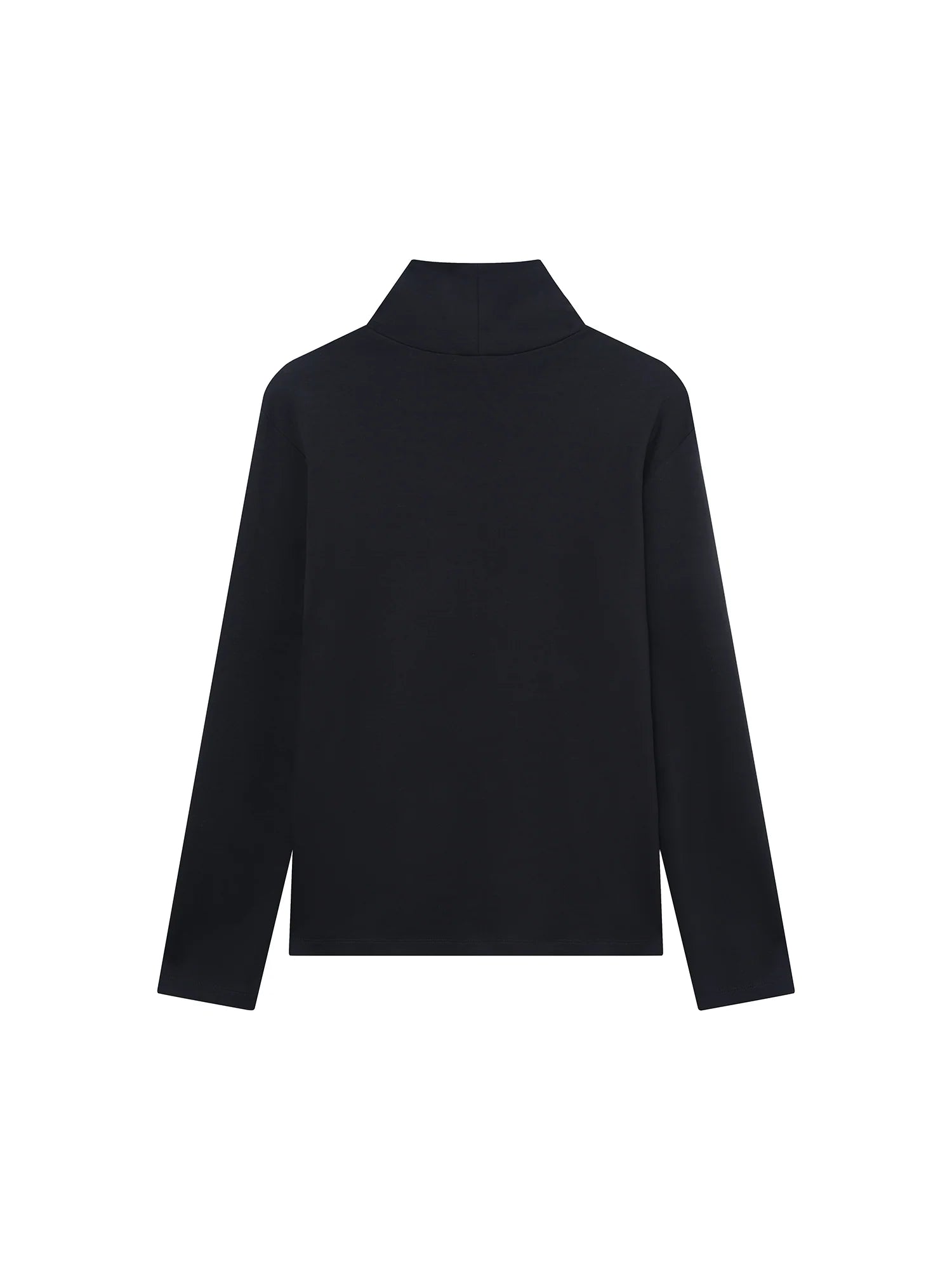 OUYANG WENJUN Stripes-Tie Graphic Turtleneck Long-Sleeve Tee