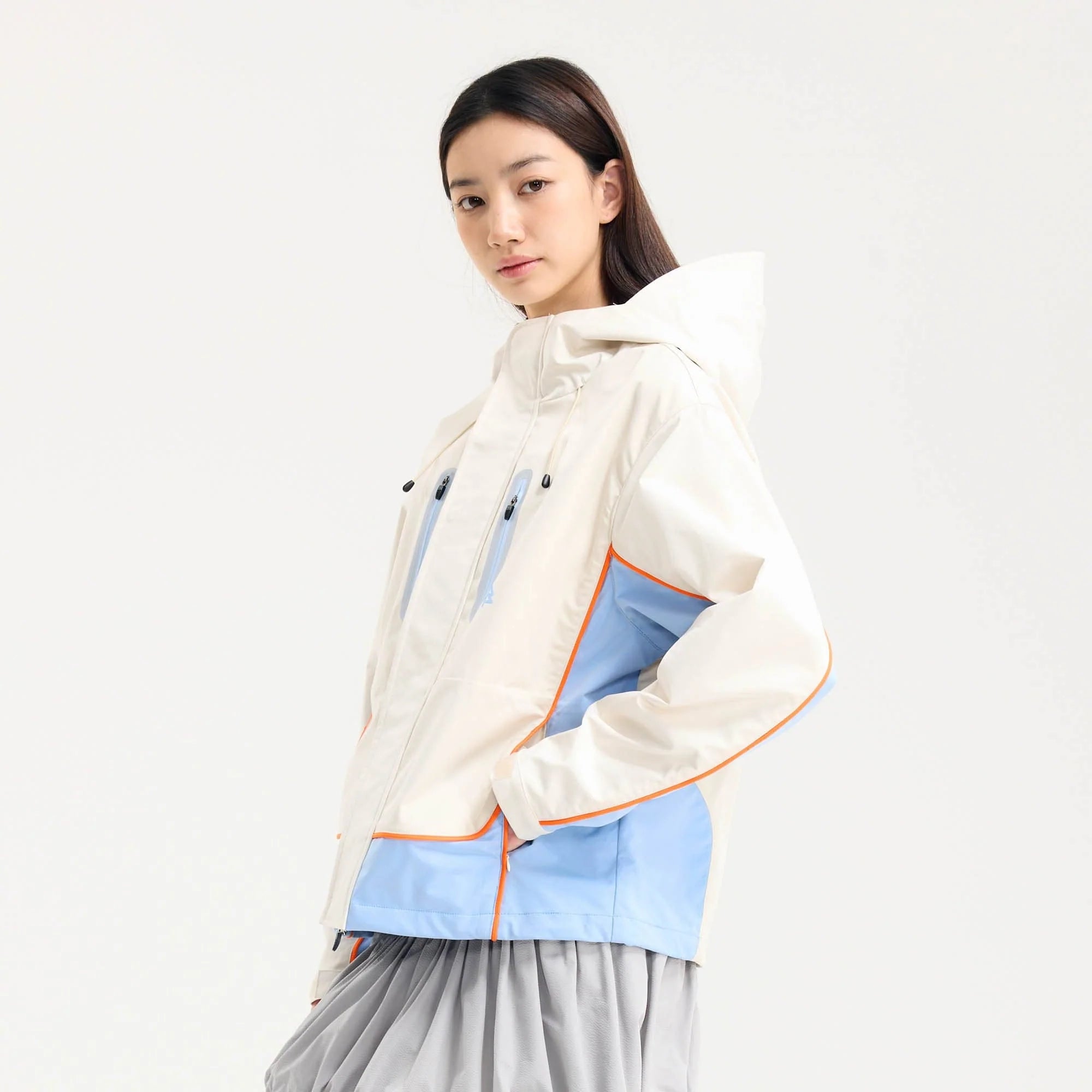 BONELESS Contrast Waterproof Utility Hooded Jacket