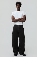 OPICLOTH Classic Washed Panel Straight-Leg Jeans
