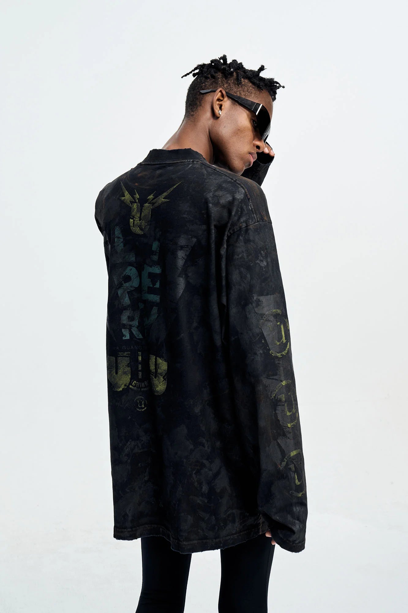 ULIPERY Rammstein Forehead Spike Long Sleeve Tee