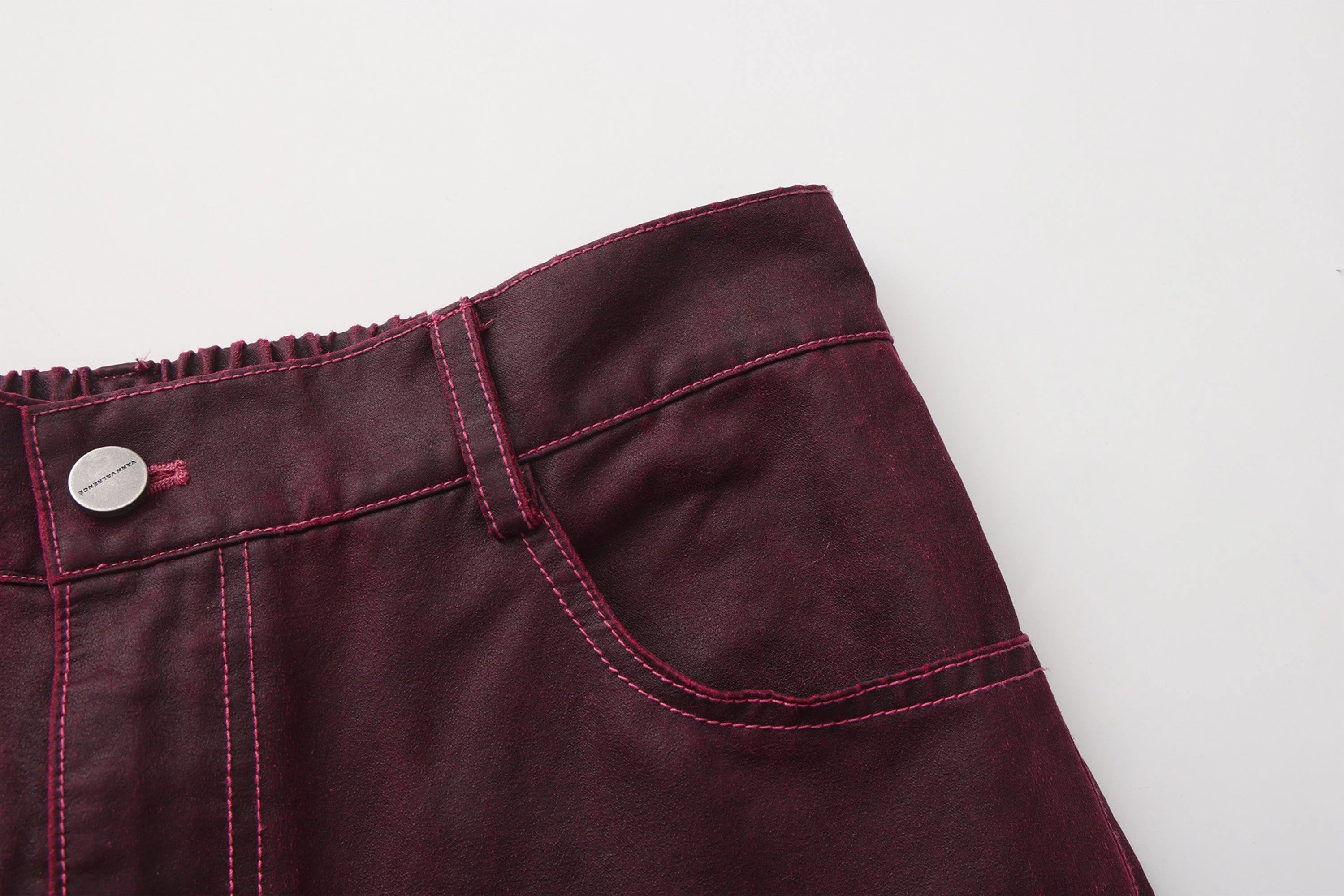 VANN VALRENCE Structured Panel Pleated-Knee Pants