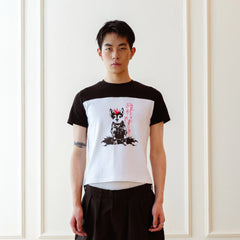 KADAKADA Punk Pup Graphic Spliced T-Shirt
