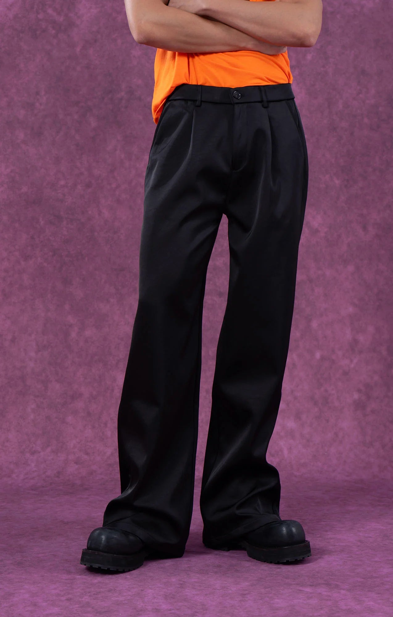 CLP Satin Straight-Leg Pants