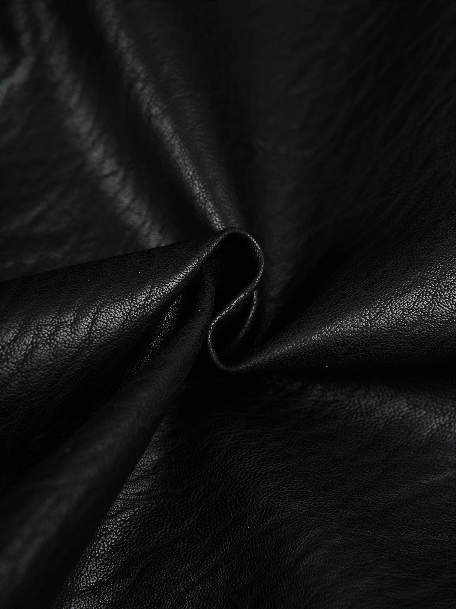 FLYERRER Structured Panel Faux Leather Biker Jacket