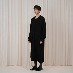 OUYANG WENJUN Half-Placket Oversized Sweater