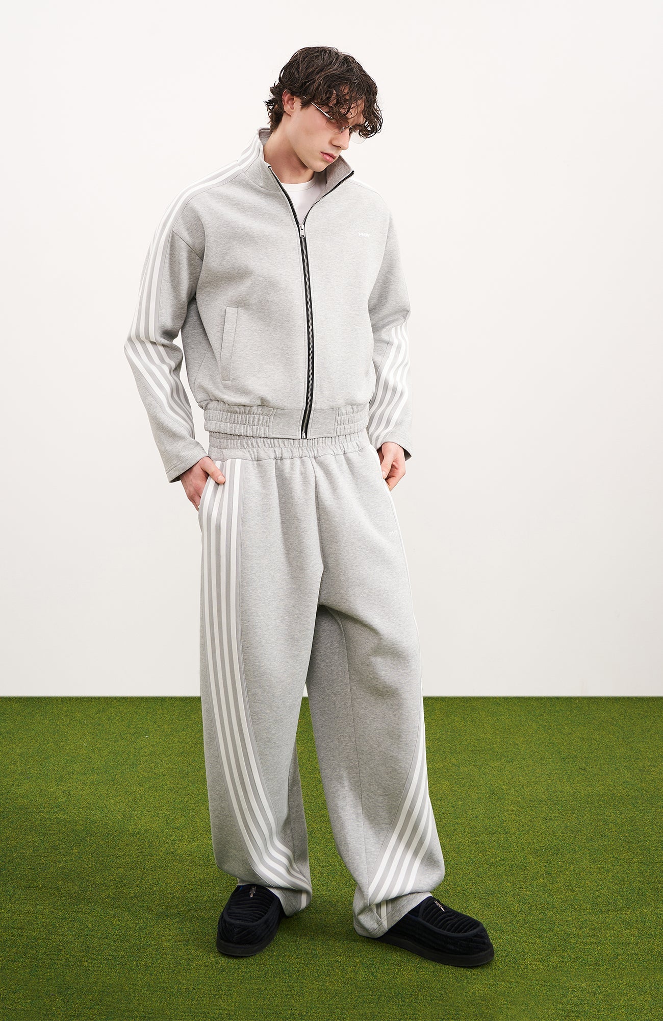 PMW Retro Curved Stripe Track Jacket