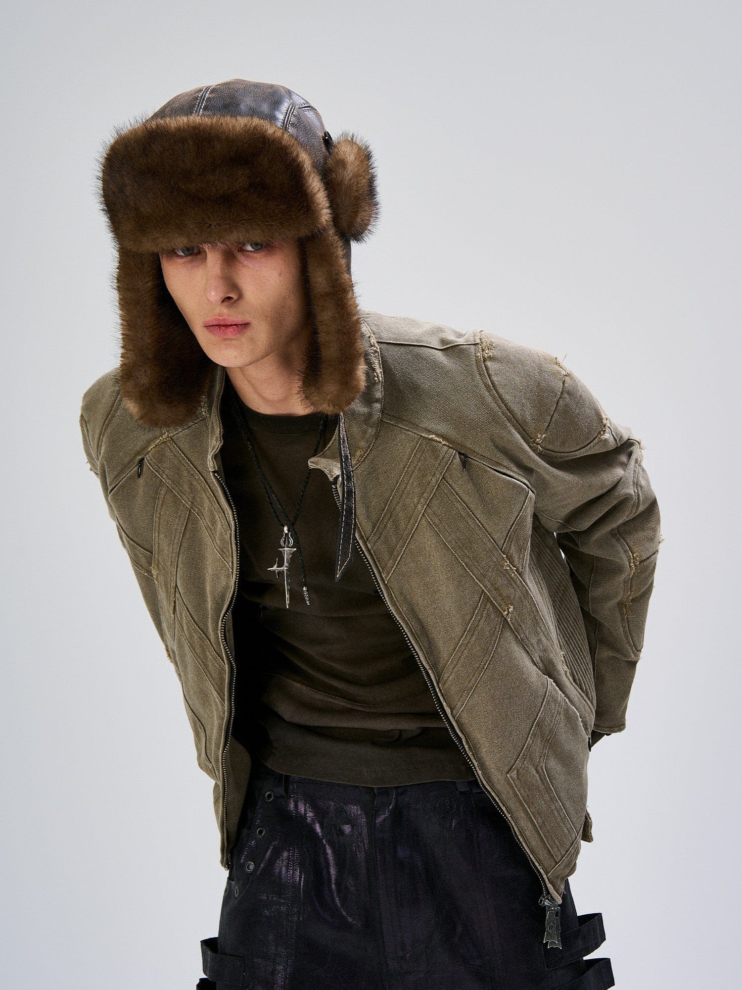 FLYERRER Panel Armor Moto Canvas Jacket