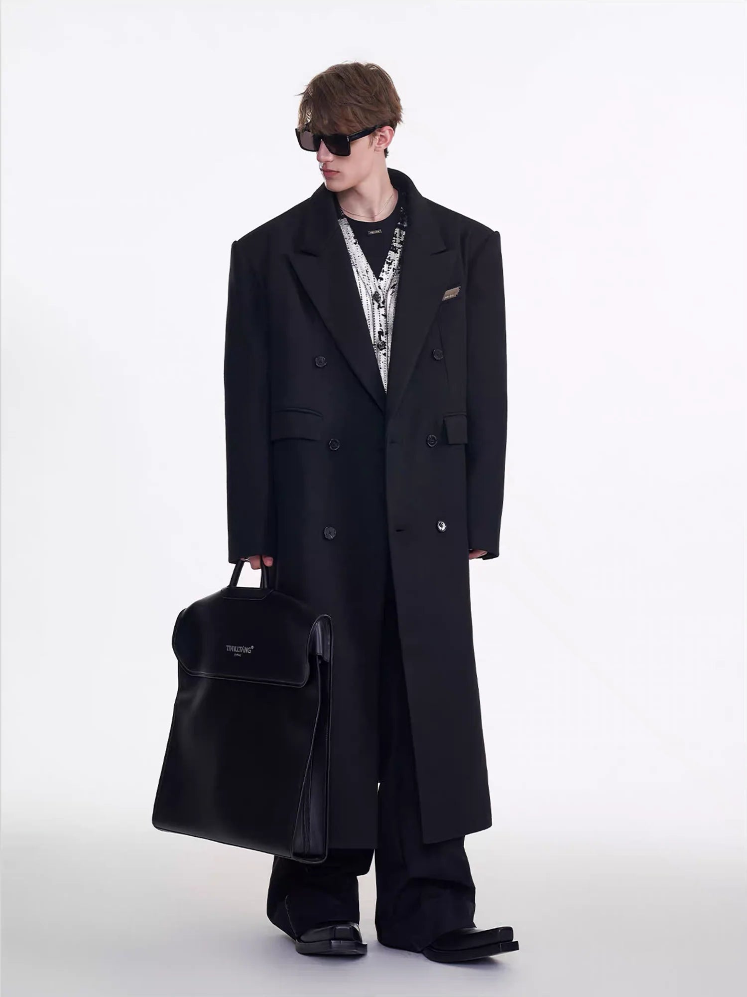 TIWILLTANG Modern Maxi Wool Coat
