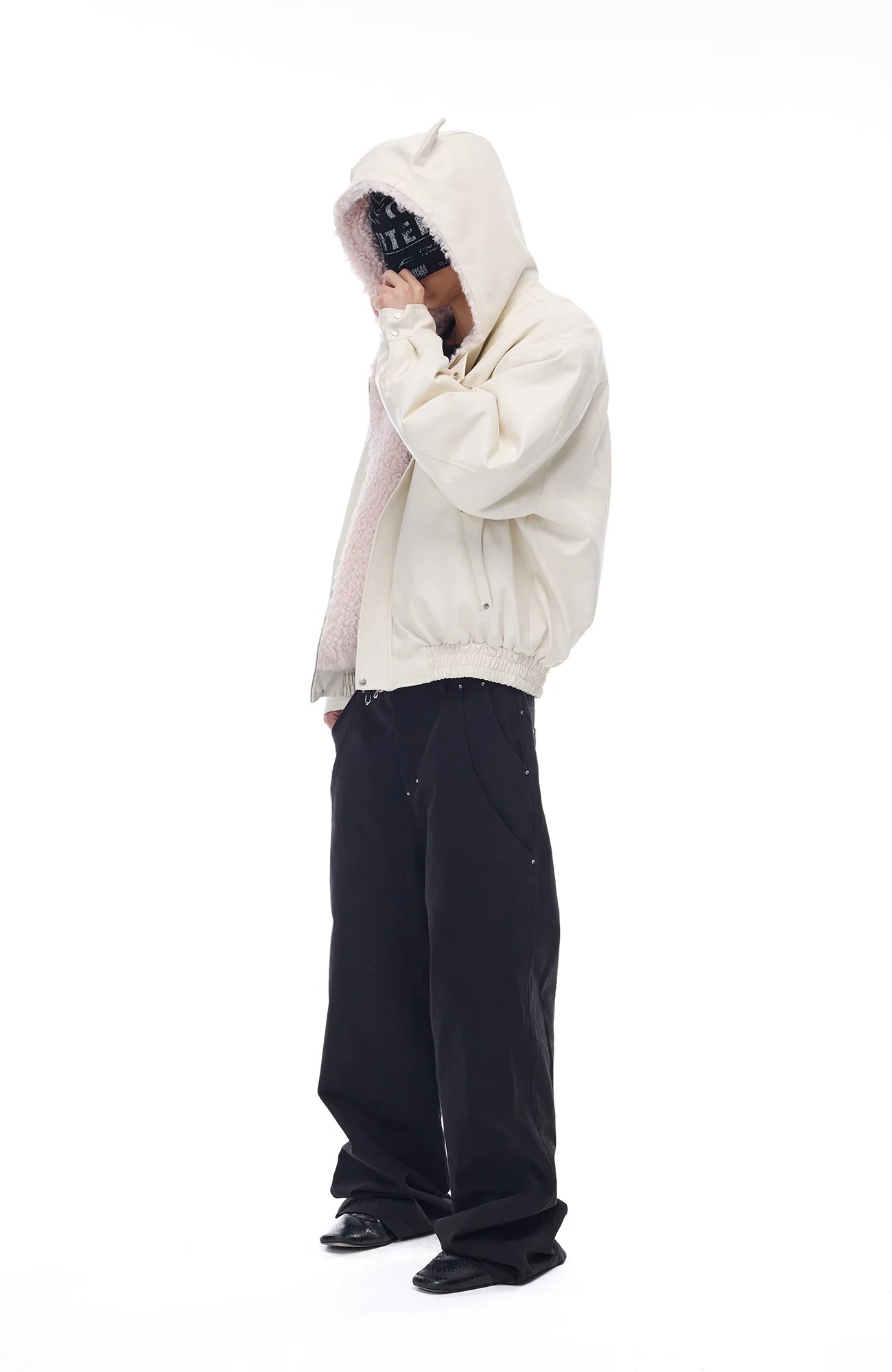 WHISTLEHUNTER Devil Horn Fleece-Lined Hooded Jacket