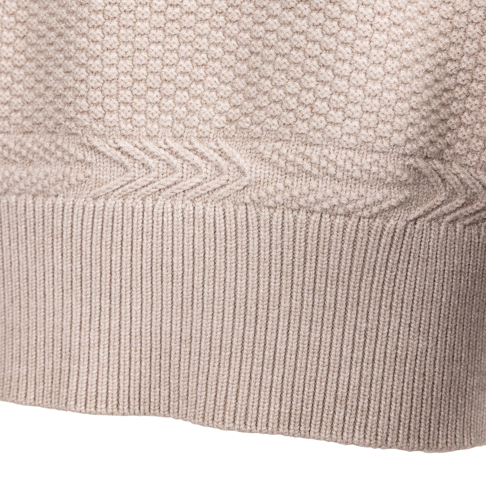 CATSSTAC Wheat-Weave V-Neck Oversized Sweater