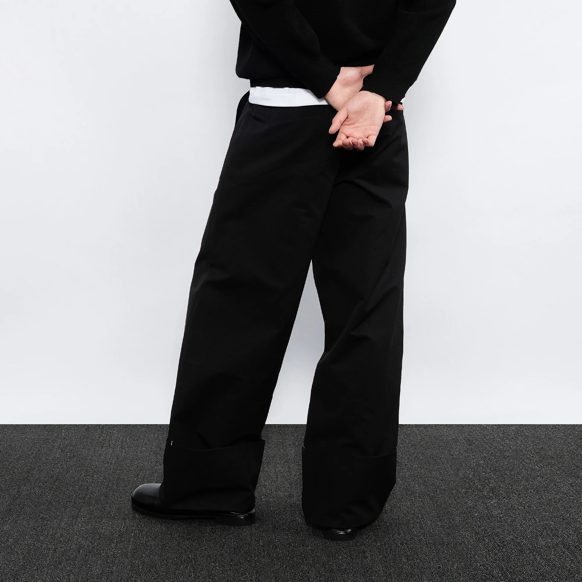 7440 37 1 Wide Cuffed Straight-Leg Pants