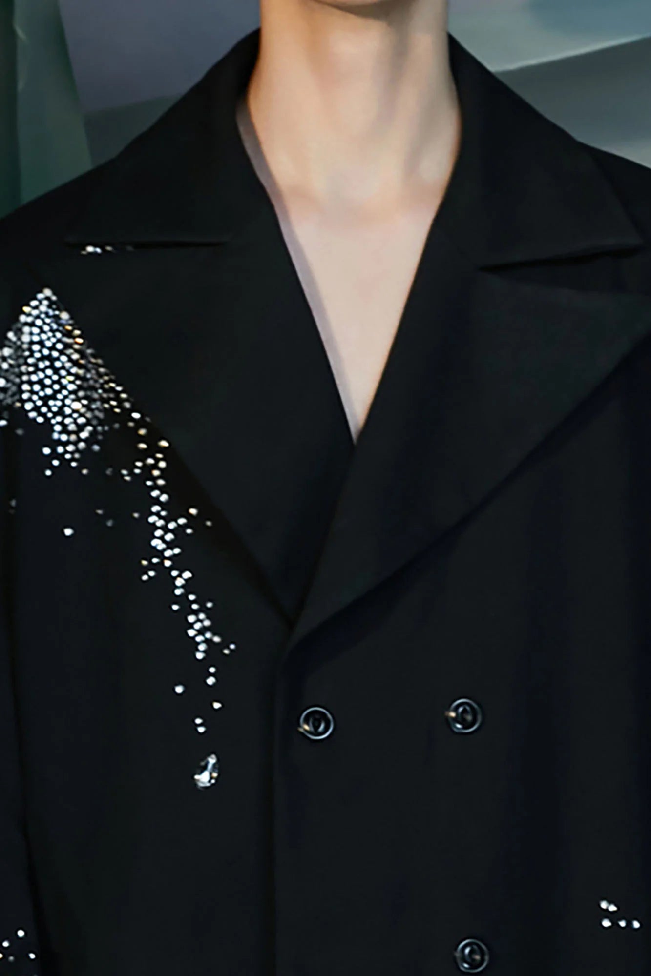 JIECHI Diamond Structured Overcoat