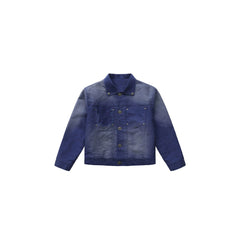 LUUUCAM Classic Distressed Washed Denim Jacket