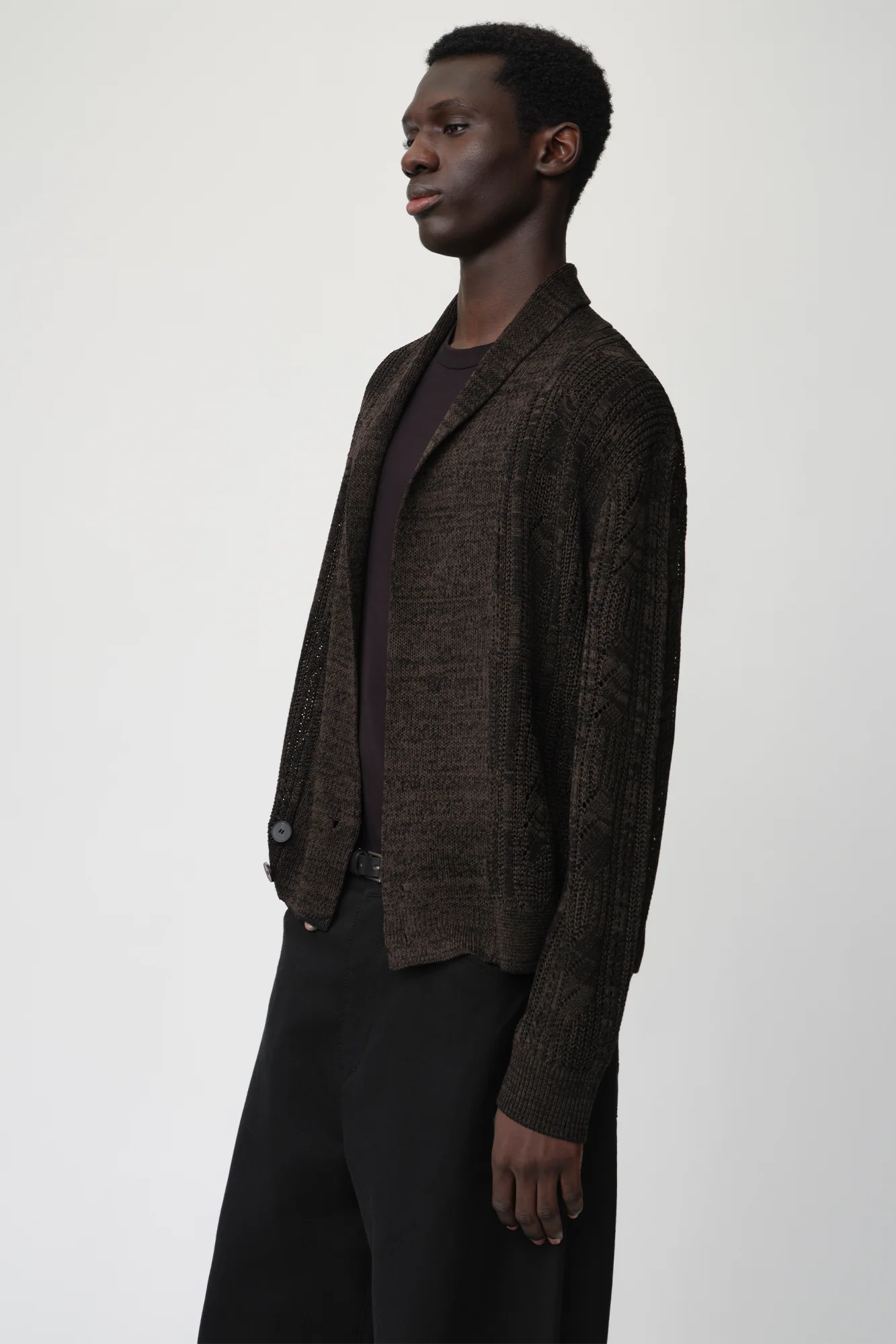 OPICLOTH Slouchy Open-Knit Cardigan