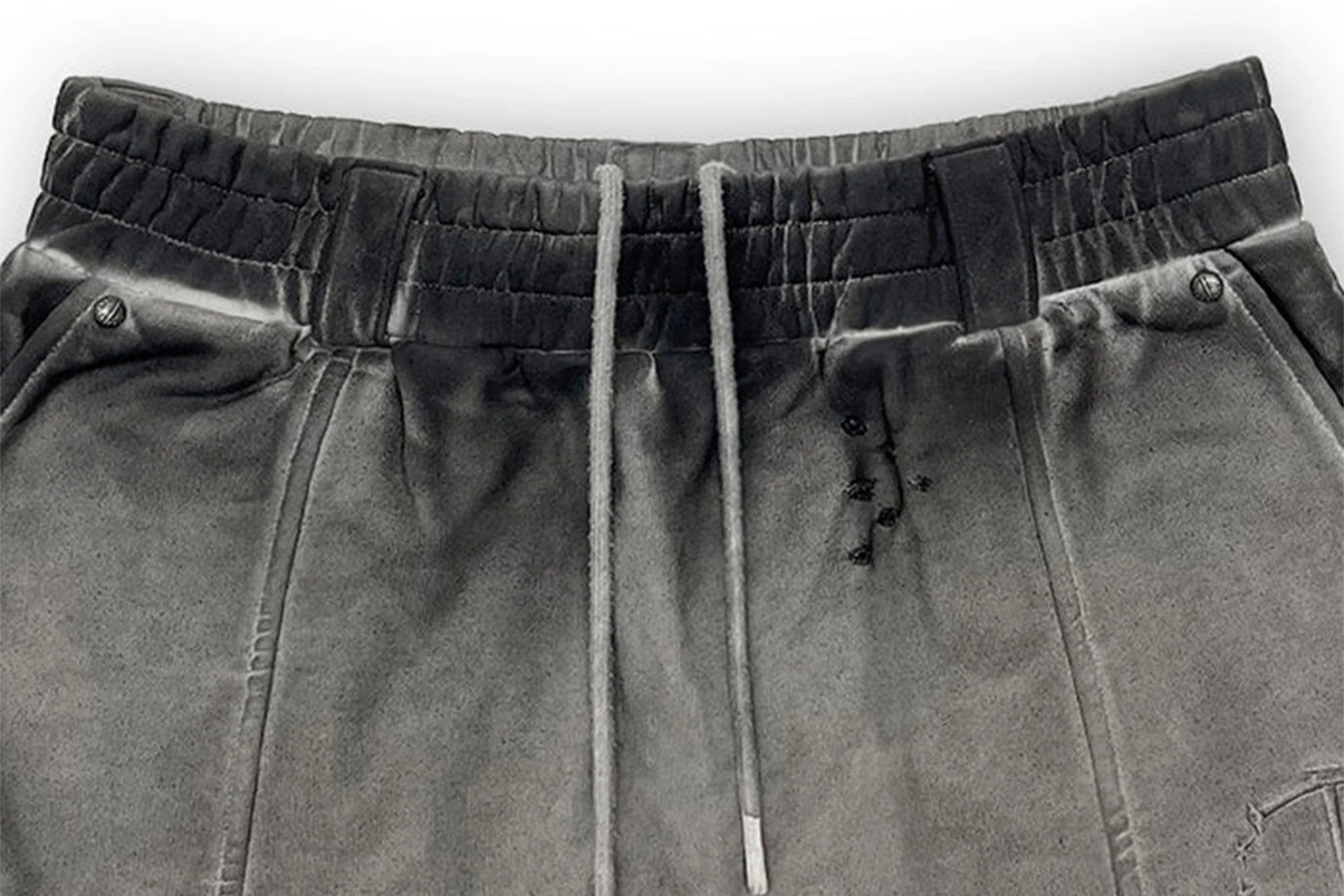 TECNINEGROUP Middle-Panel Washed Drop-Crotch Sweatpants