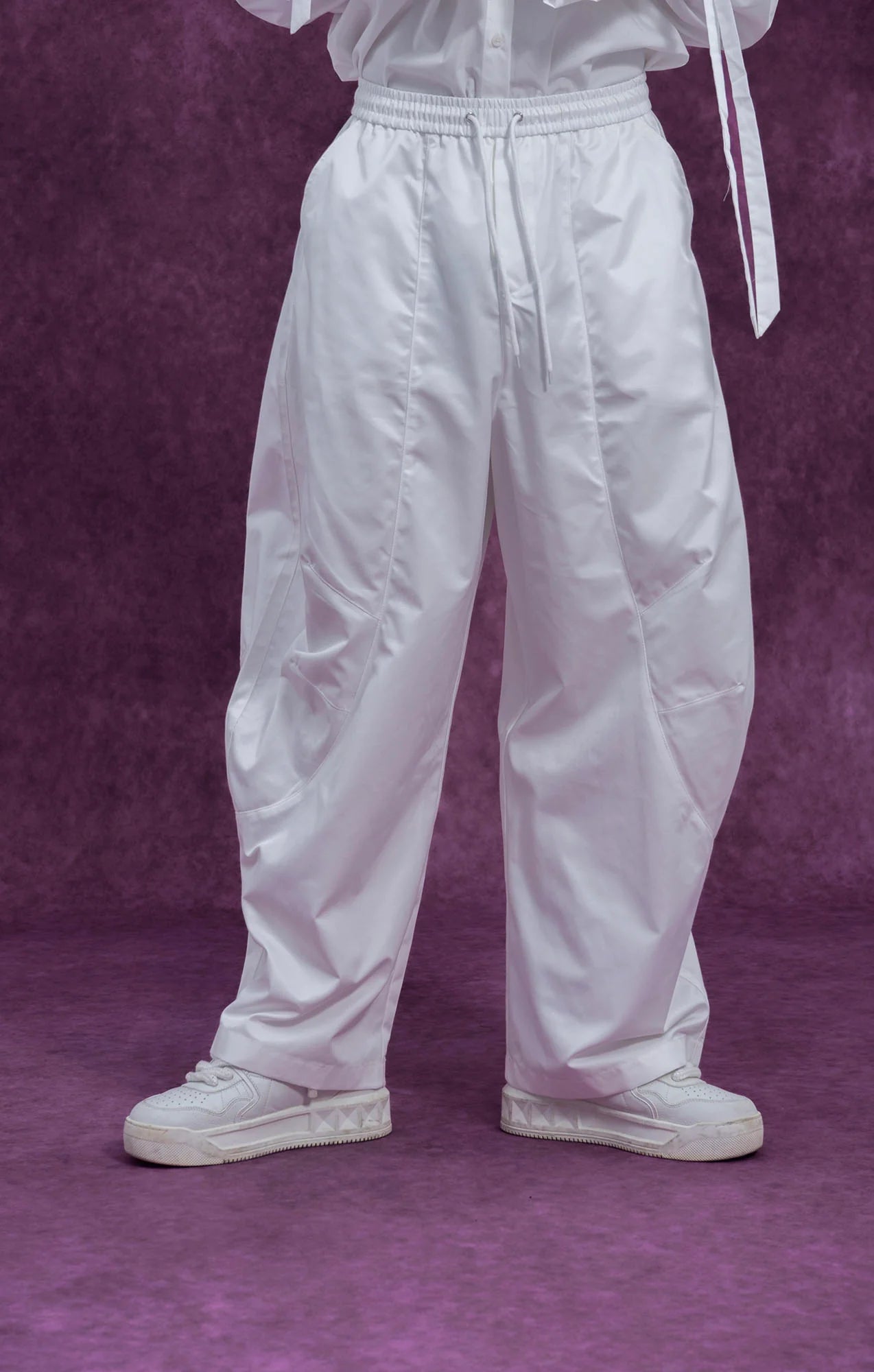 CLP Curved Panel Oversized Parachute Pants