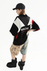 ERROR CODE ROBOT Button-Seam Contrast Detachable-Sleeve Tee