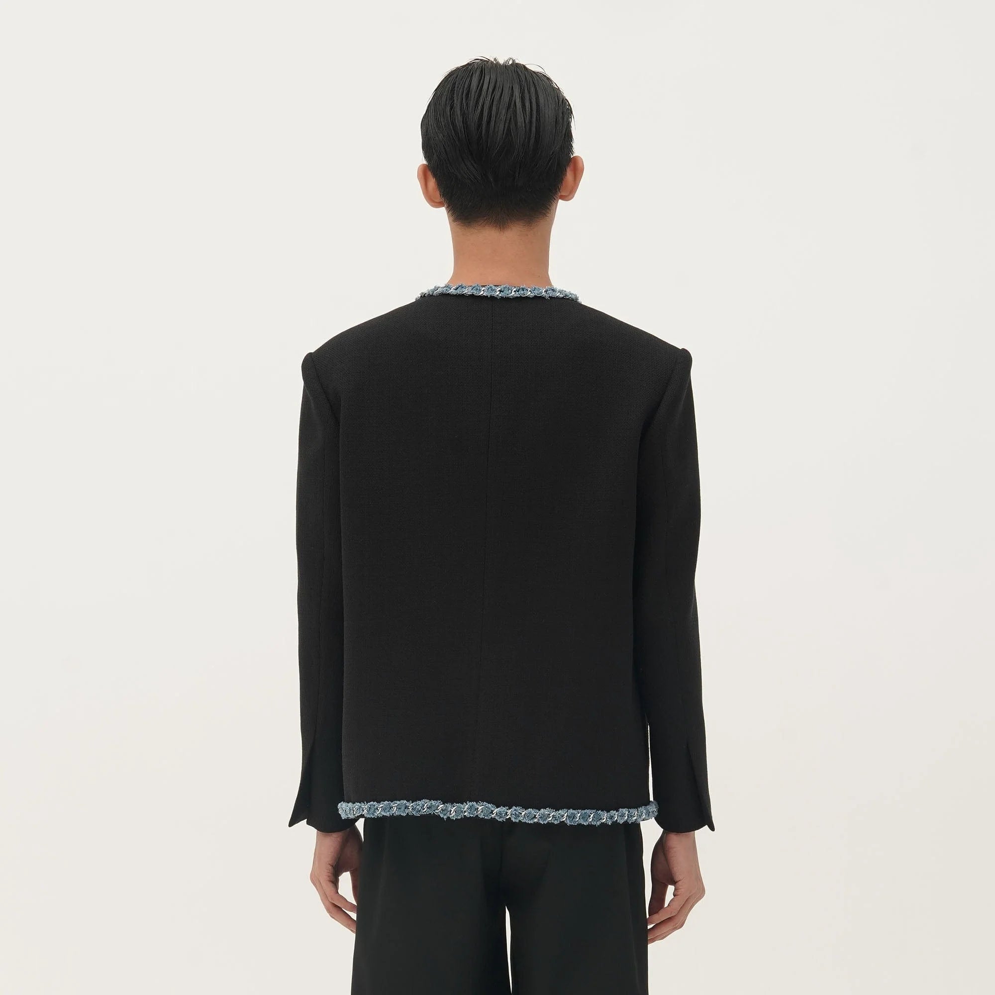 ORAL UTOPIA Tweed Trimmed Edge Jacket
