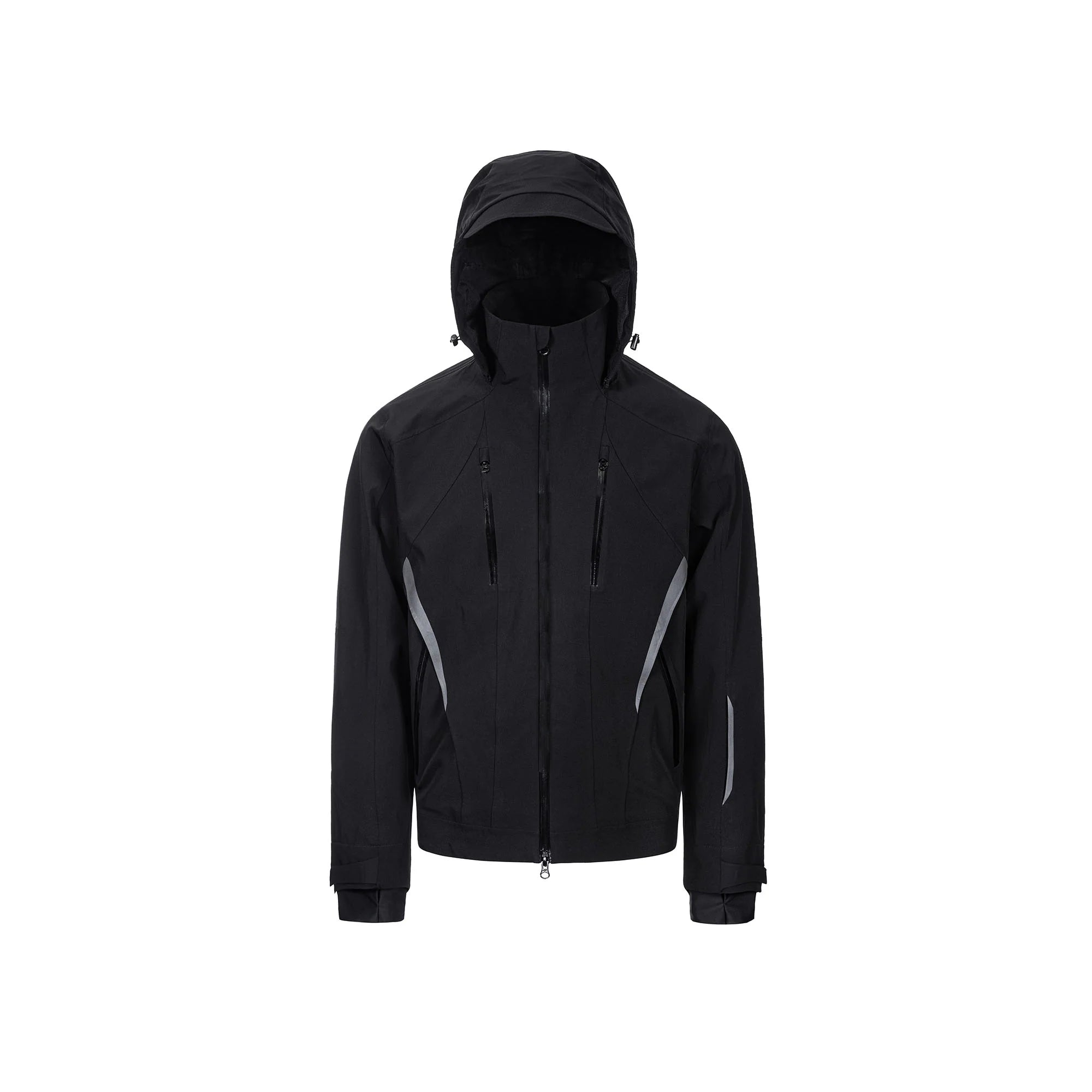CATSSTAC Reflective Panels Tech Windbreaker Hooded Jacket
